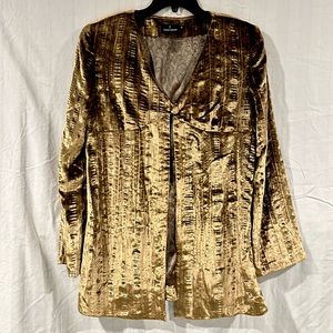 Vintage Craig Signer festive gold swing blazer - size 12